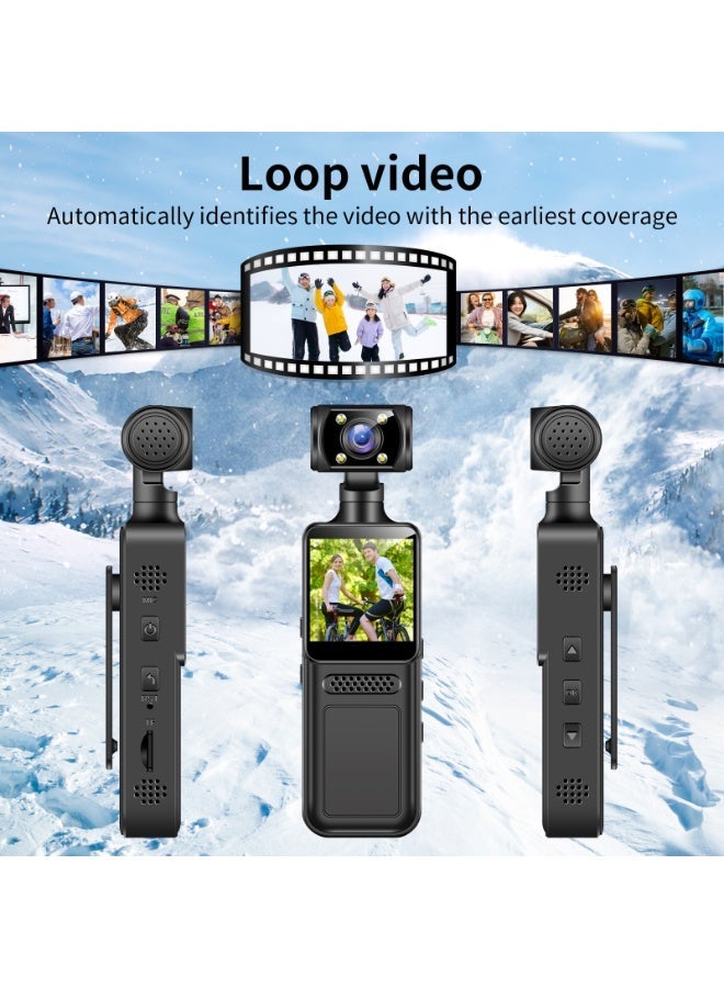 NexusTek 4K Ultra HD Action Camera with 180° Rotatable Wide Angle, APP Control, 128GB Card Included. Simultaneous Video & Audio Recording, Long Battery Life for Outdoor Vlogging, Cycling, and Travel - Image 5
